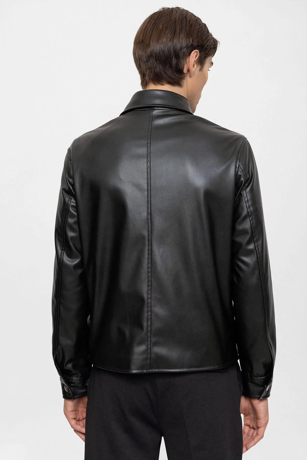 ANT Faux Leather Men's Coat - Johns Creek