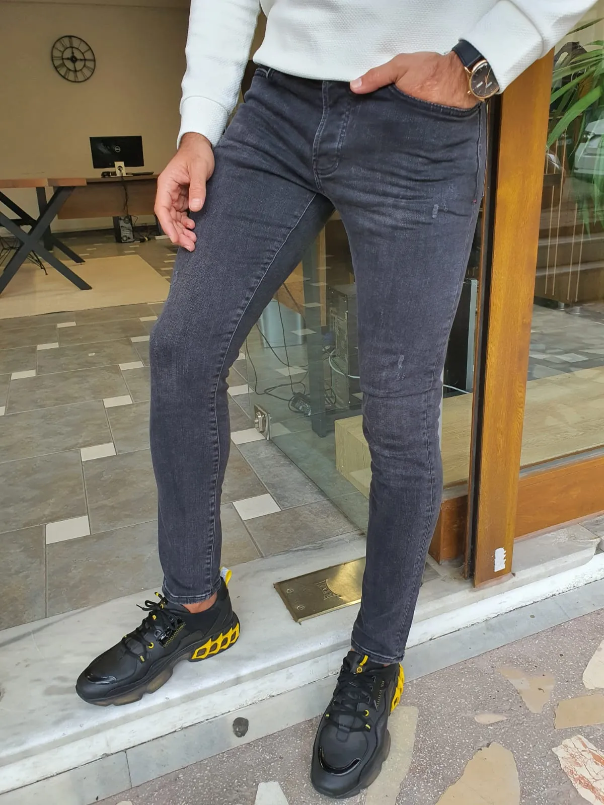 Blake Sim Fit Black Jeans