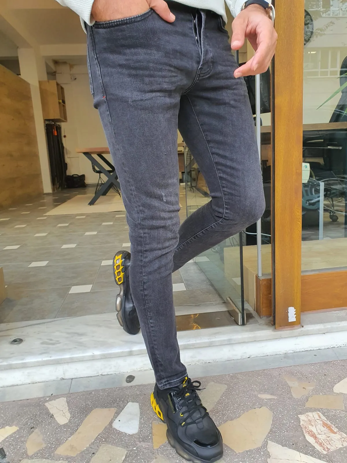 Blake Sim Fit Black Jeans
