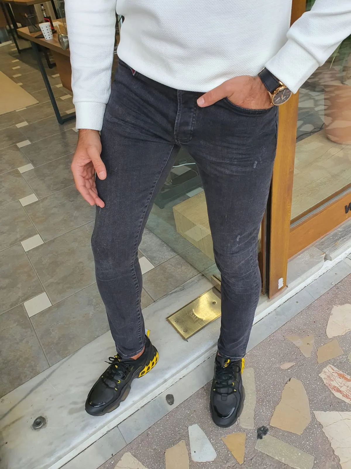 Blake Sim Fit Black Jeans