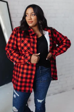 Campfire Buffalo Plaid Jacket in Black/Red