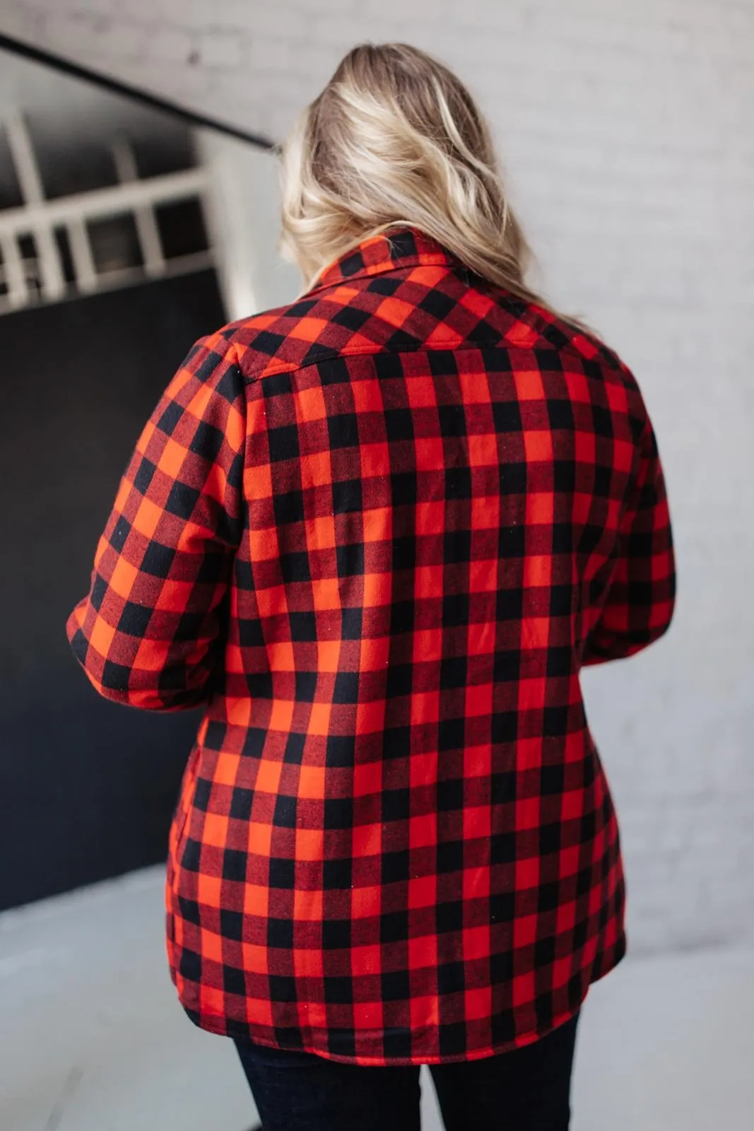 Campfire Buffalo Plaid Jacket in Black/Red