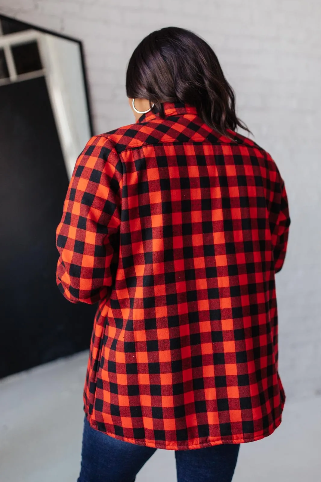 Campfire Buffalo Plaid Jacket in Black/Red