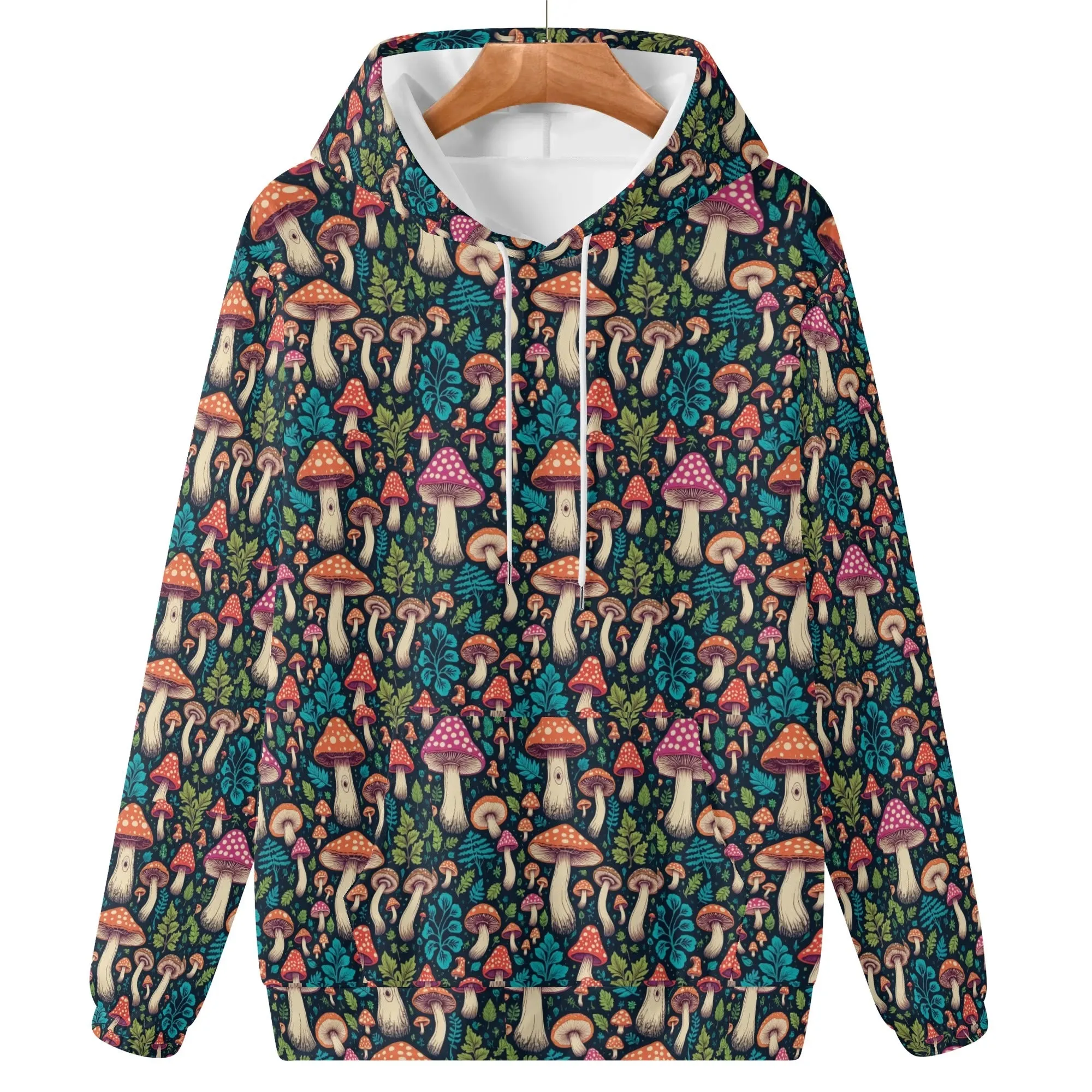 Forest Shrooms Womens Lightweight Pullover Hoodie Sweatshirt