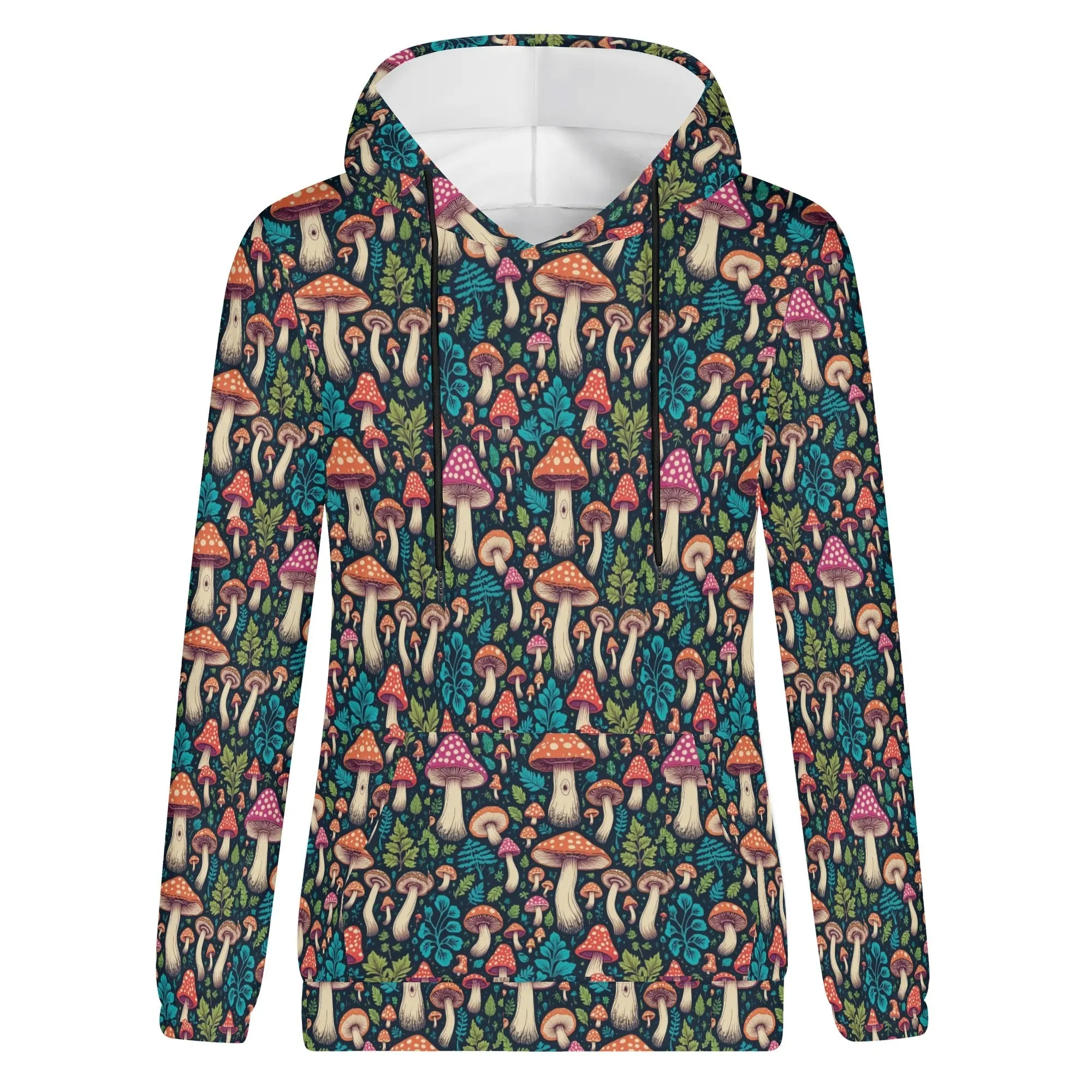 Forest Shrooms Womens Lightweight Pullover Hoodie Sweatshirt