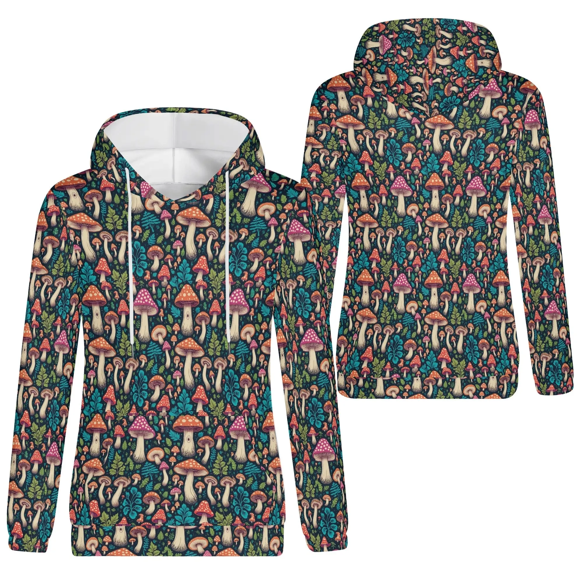 Forest Shrooms Womens Lightweight Pullover Hoodie Sweatshirt