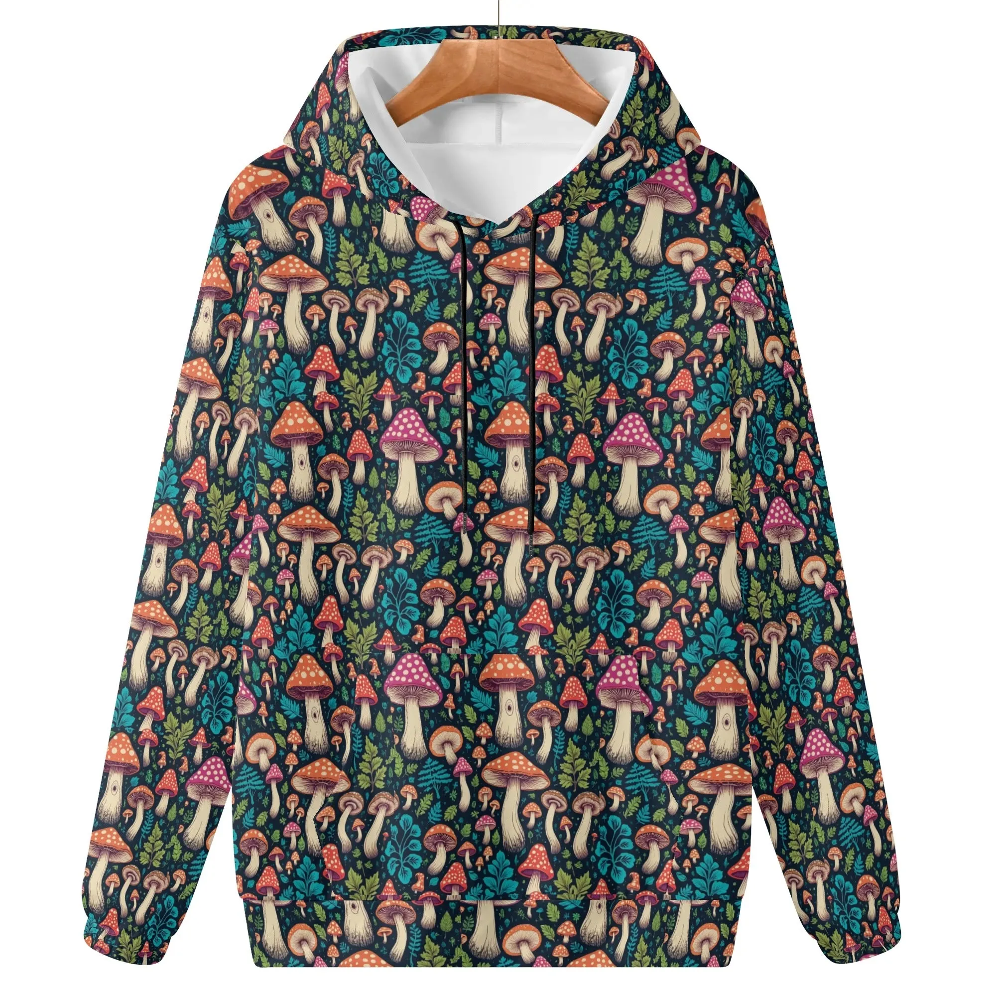 Forest Shrooms Womens Lightweight Pullover Hoodie Sweatshirt