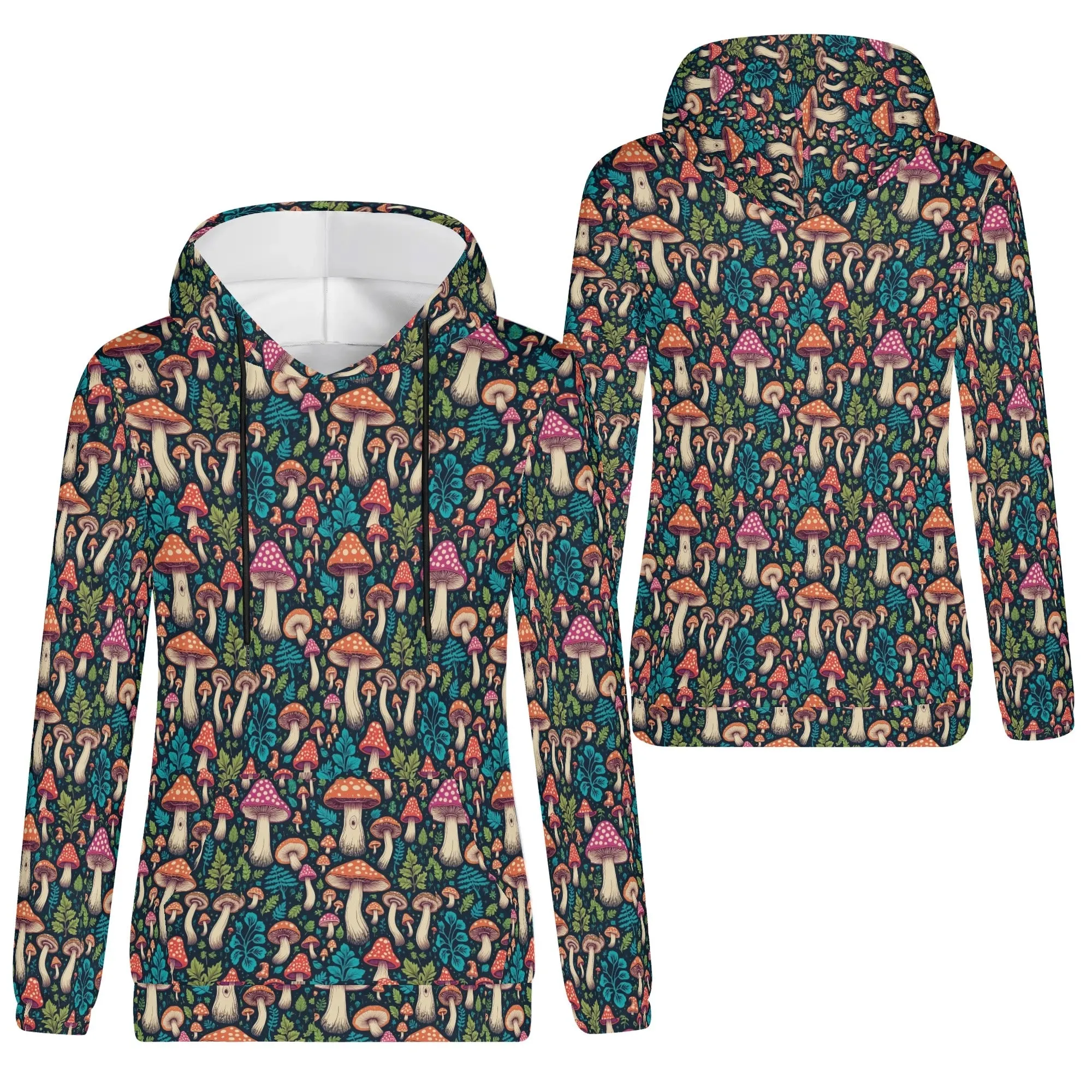 Forest Shrooms Womens Lightweight Pullover Hoodie Sweatshirt