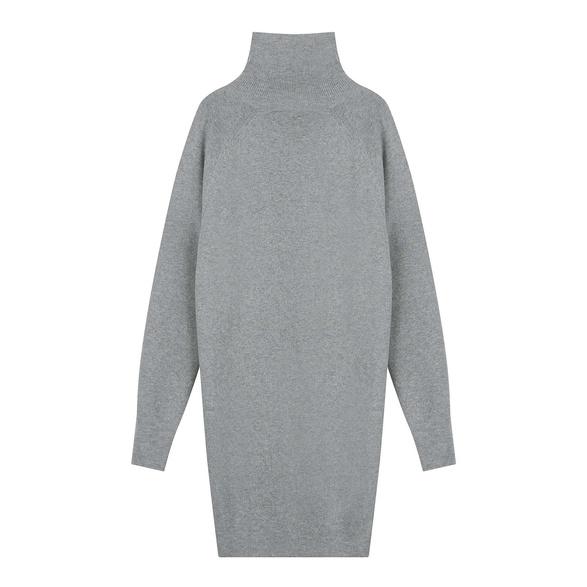 High-Neck Mini Knit Dress