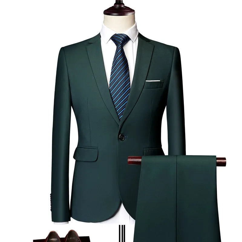 Importé - Ensemble Costume Homme Slim Style Britannique 2 Pièces