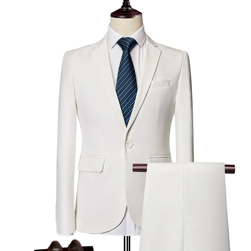 Importé - Ensemble Costume Homme Slim Style Britannique 2 Pièces