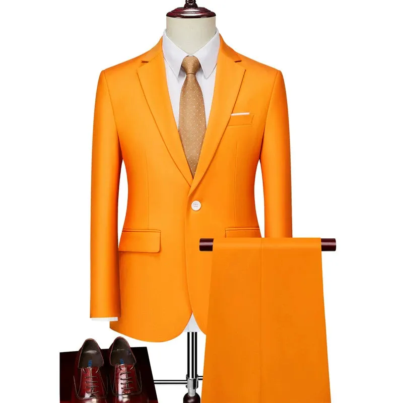 Importé - Ensemble Costume Homme Slim Style Britannique 2 Pièces