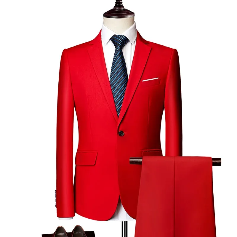 Importé - Ensemble Costume Homme Slim Style Britannique 2 Pièces