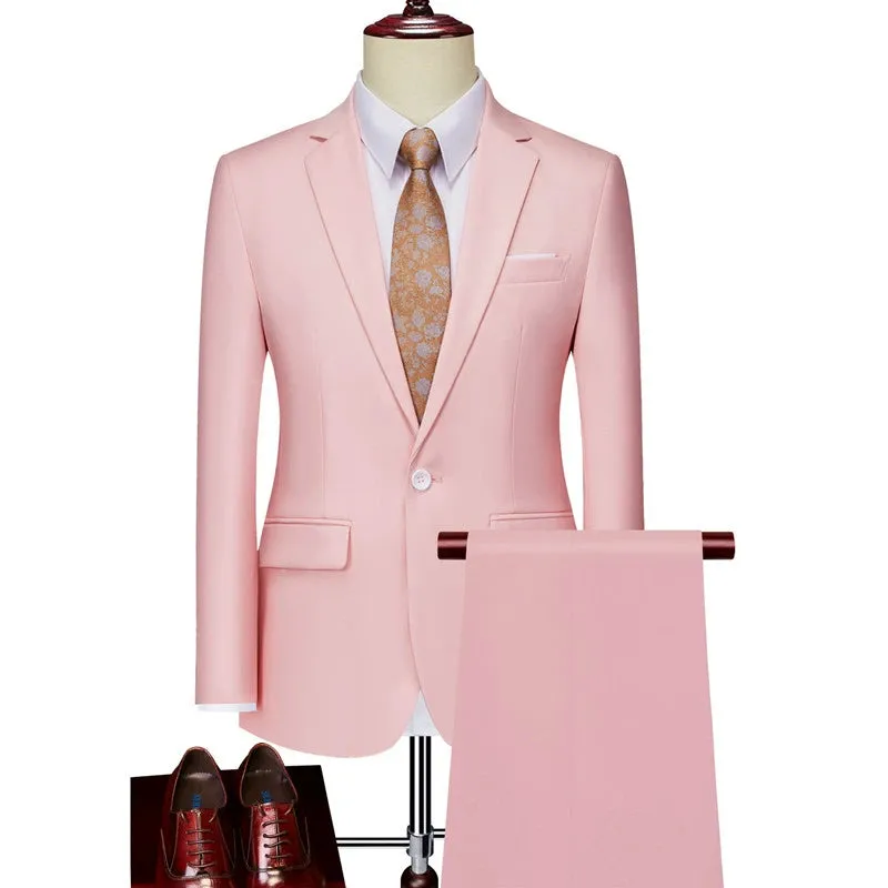 Importé - Ensemble Costume Homme Slim Style Britannique 2 Pièces