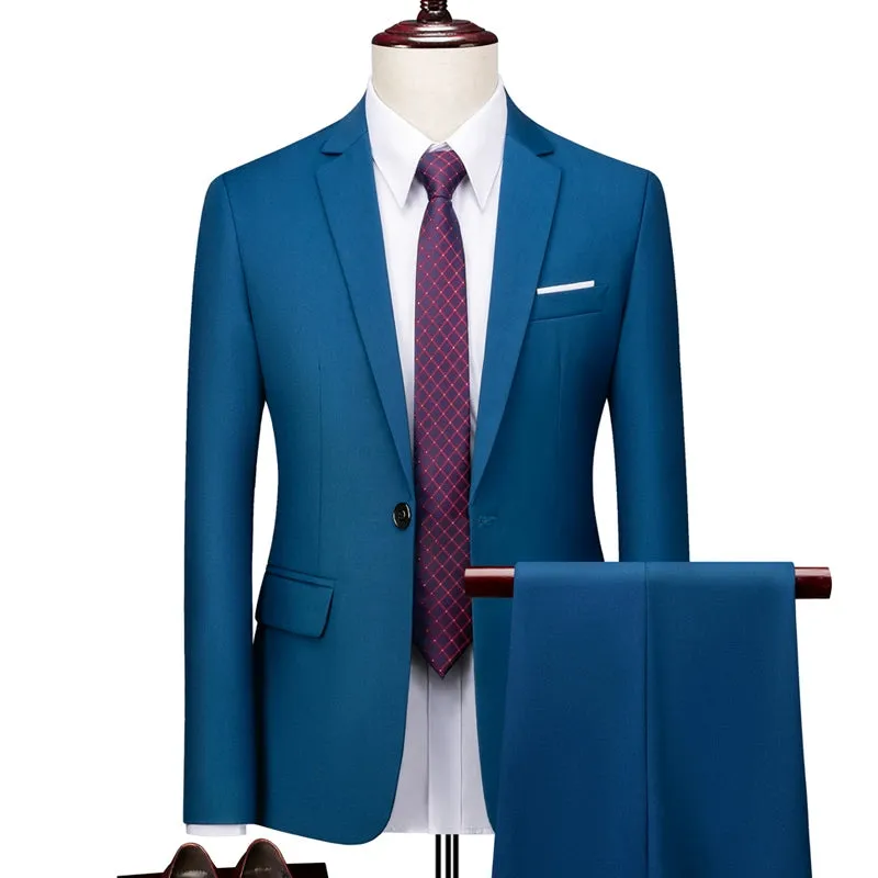 Importé - Ensemble Costume Homme Slim Style Britannique 2 Pièces