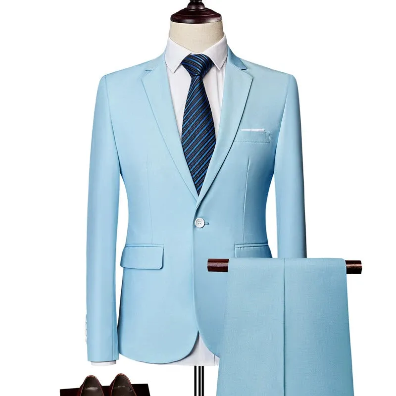 Importé - Ensemble Costume Homme Slim Style Britannique 2 Pièces