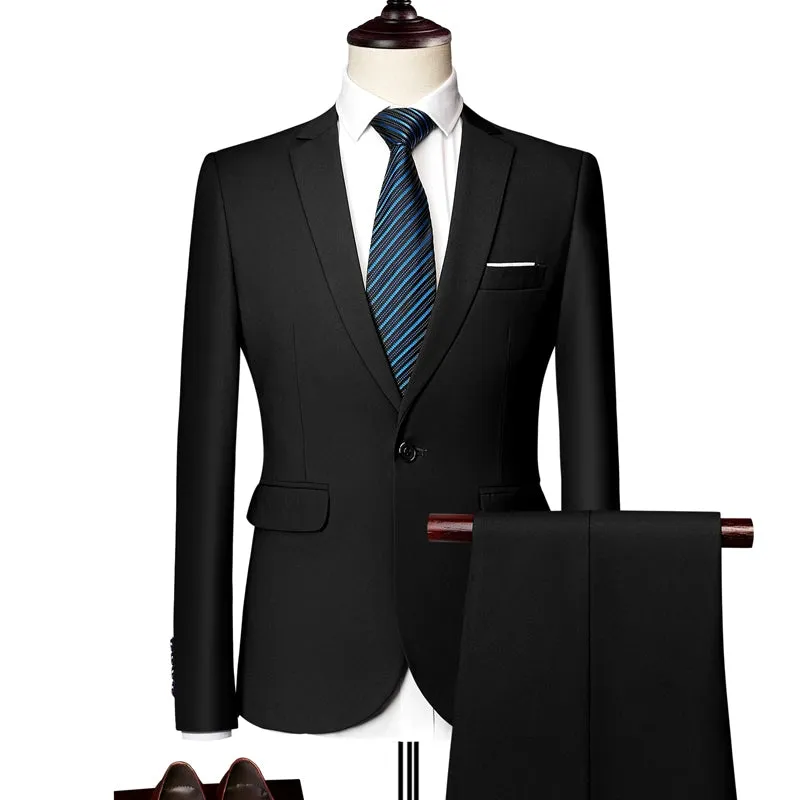 Importé - Ensemble Costume Homme Slim Style Britannique 2 Pièces