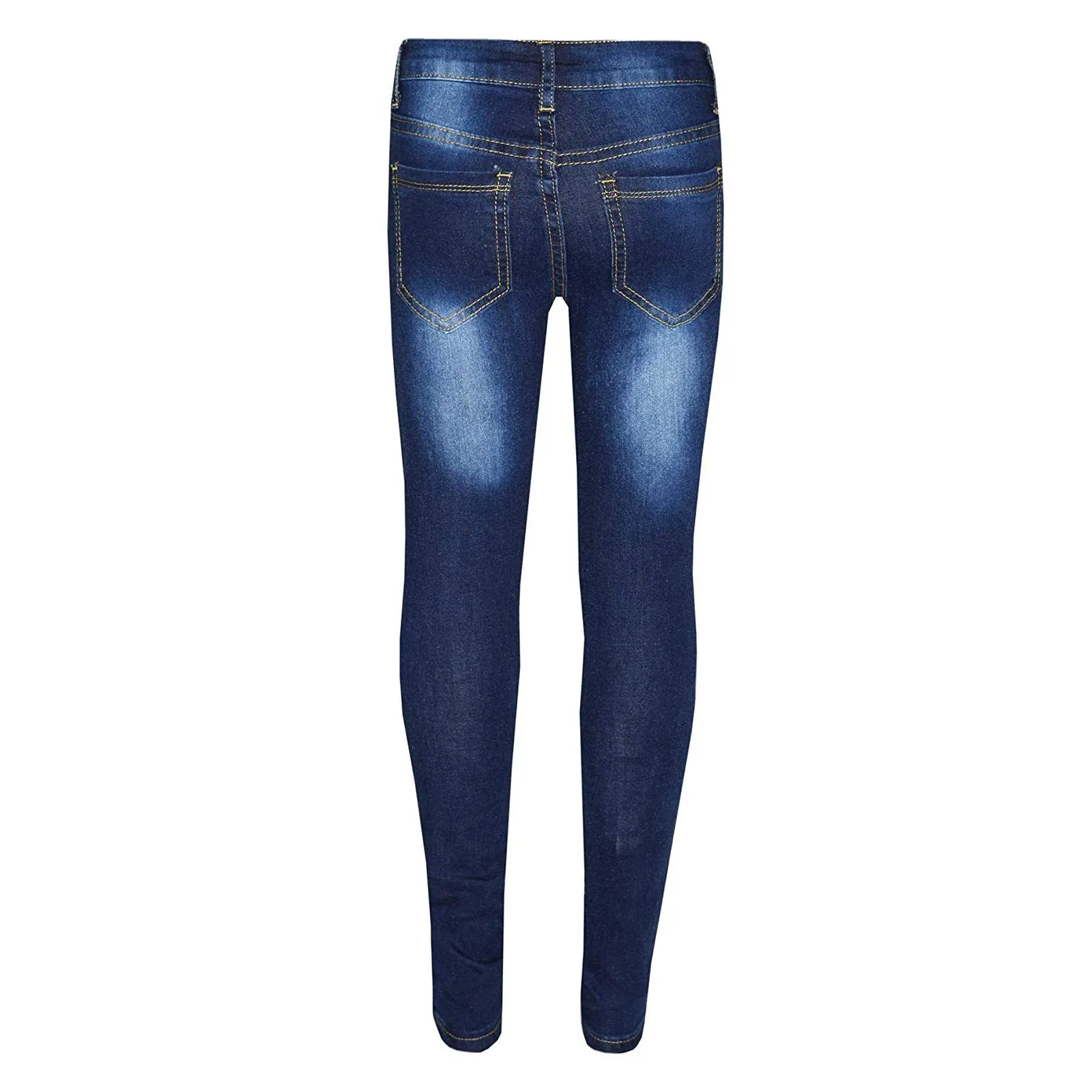 Kids Girls Skinny Jeans Denim Ripped Stretchy Pants for Age 3-14 Years