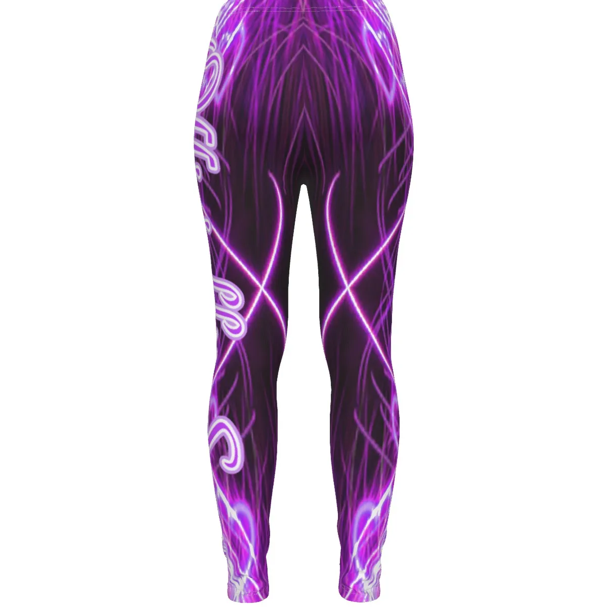 Officially Sexy Laser Hearts Collection Women's Ripped Leggings / Side Logo Big