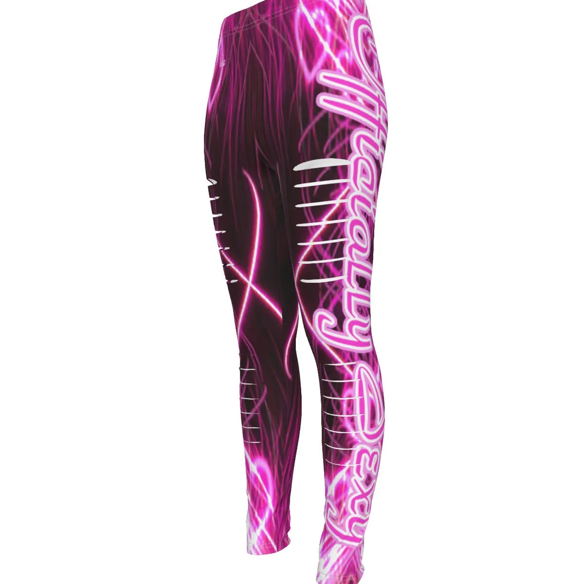 Officially Sexy Laser Hearts Collection Women's Ripped Leggings / Side Logo Big