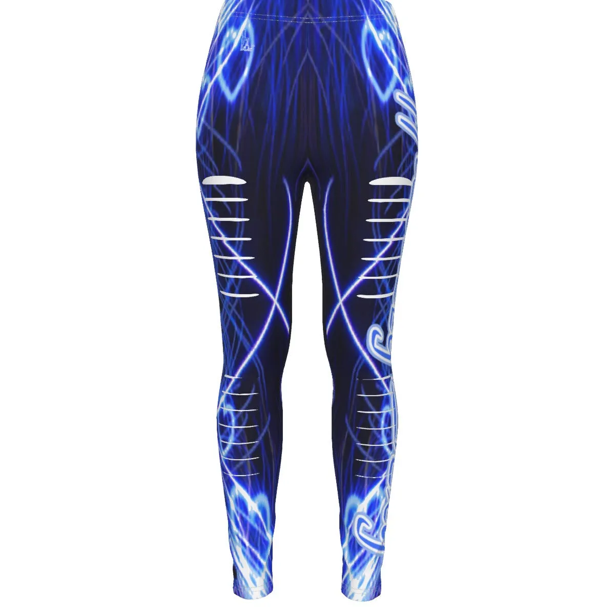 Officially Sexy Laser Hearts Collection Women's Ripped Leggings / Side Logo Big