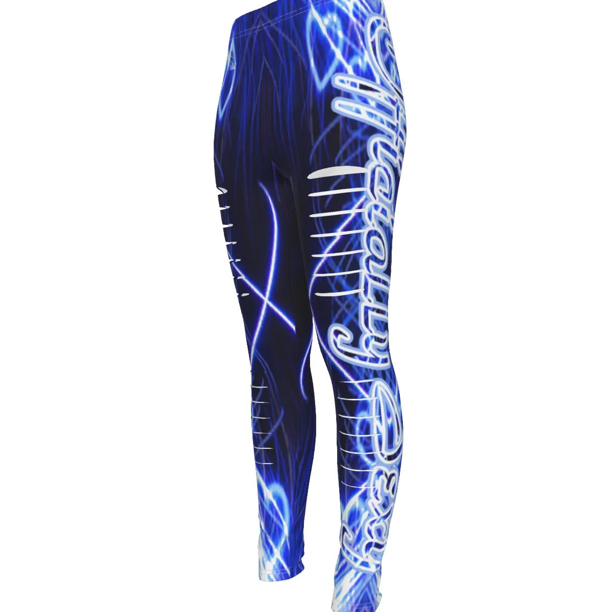 Officially Sexy Laser Hearts Collection Women's Ripped Leggings / Side Logo Big