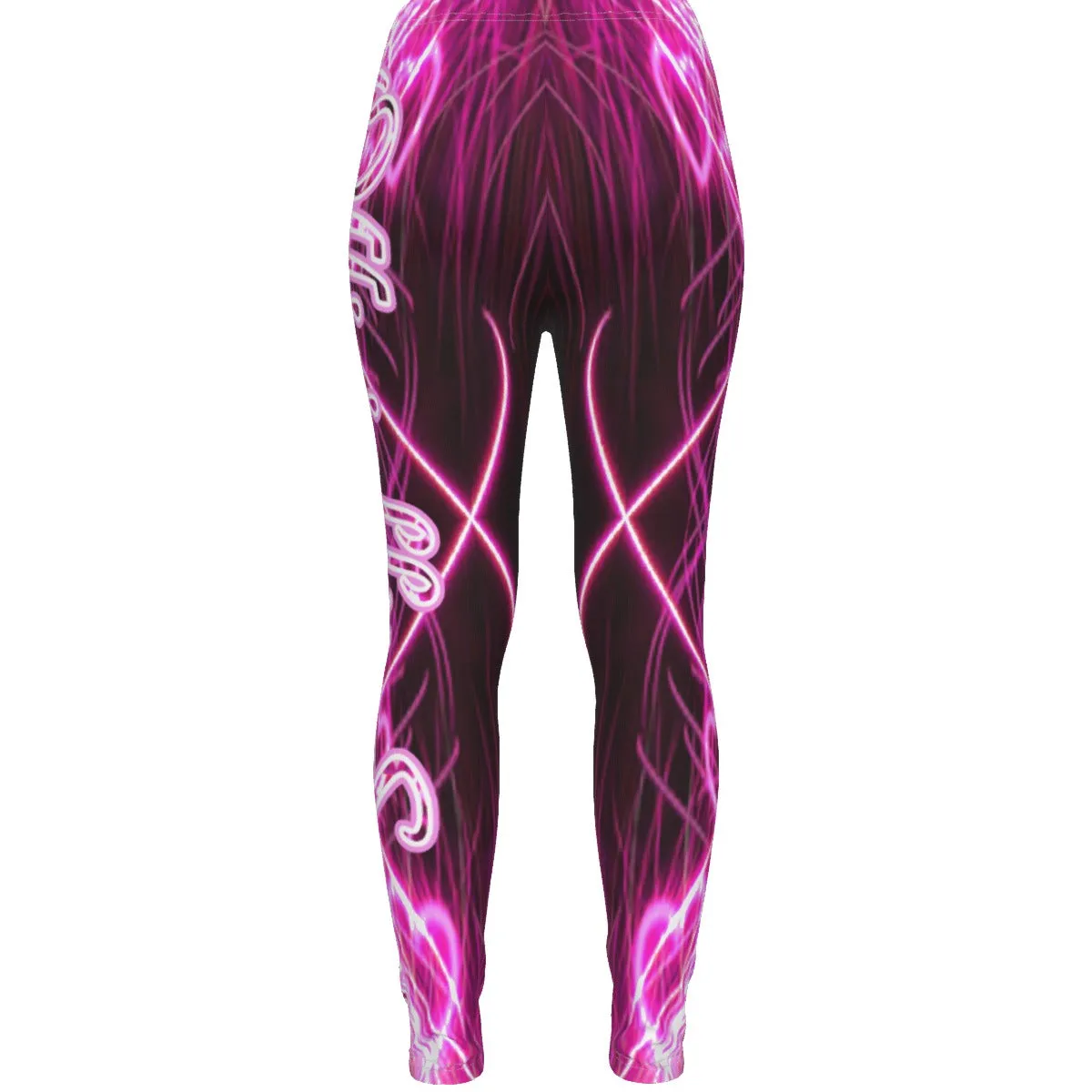 Officially Sexy Laser Hearts Collection Women's Ripped Leggings / Side Logo Big
