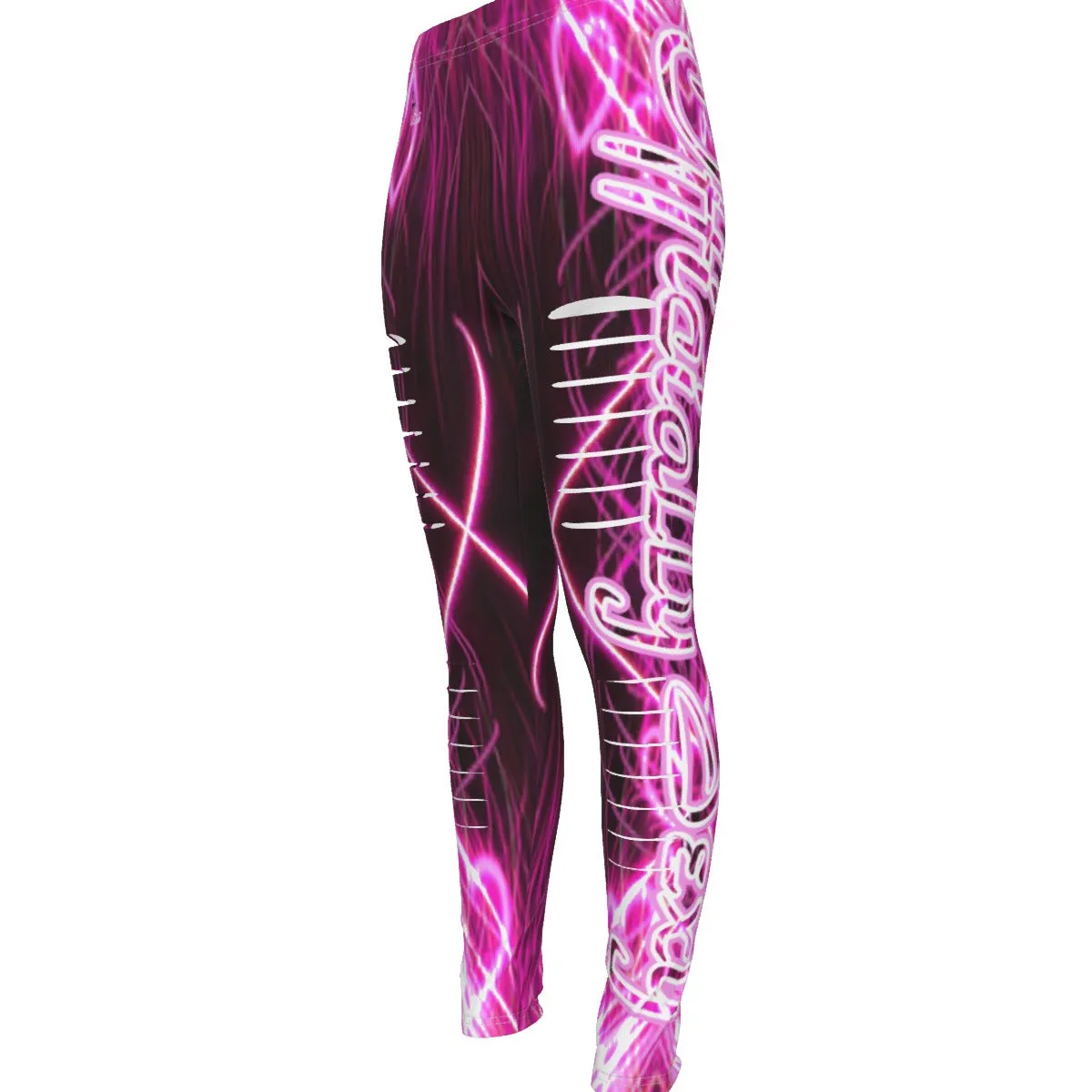 Officially Sexy Laser Hearts Collection Women's Ripped Leggings / Side Logo Big