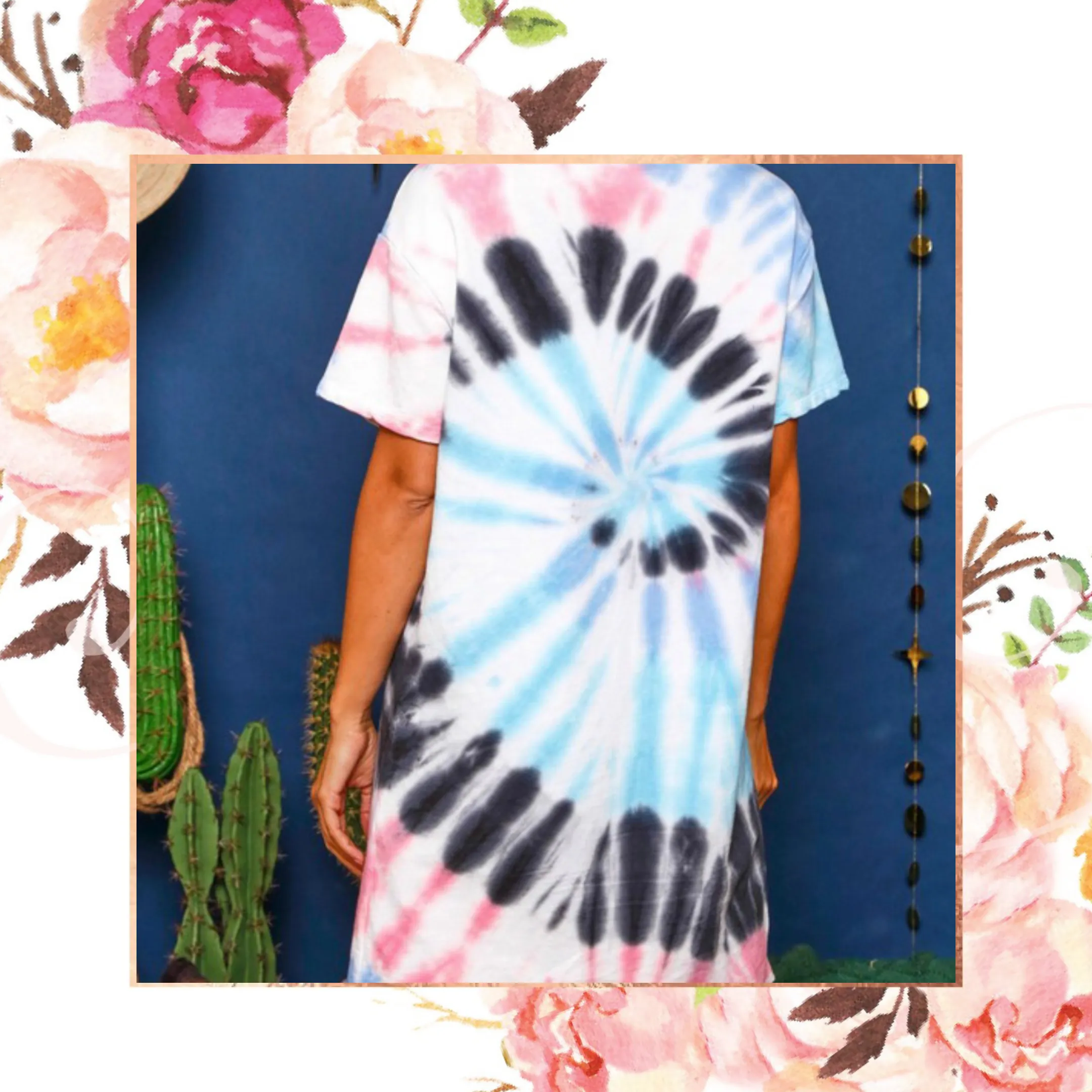 Spiral Tie-Dye Knit Dress